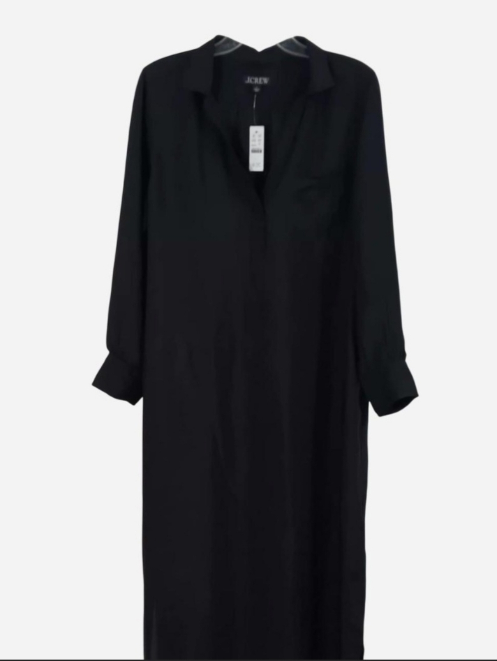 J. Crew Bungalow Black Maxi Popover Dress Women's Size Large Loungewear Casual - Picture 2 of 13